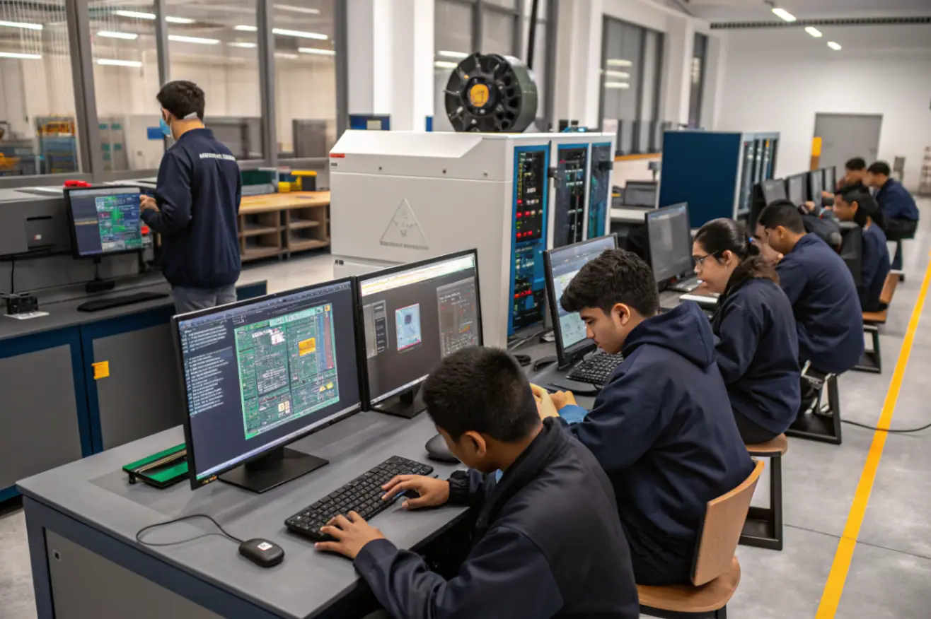 Government Polytechnic Nirsa students learn smart mining technology, AI analysis, IoT monitoring and autonomous mining systems shaping the future of digital mining.